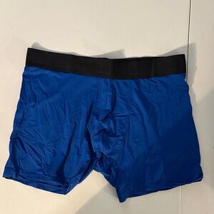 Vibrant Blue Boxer Briefs with Black Waistband
